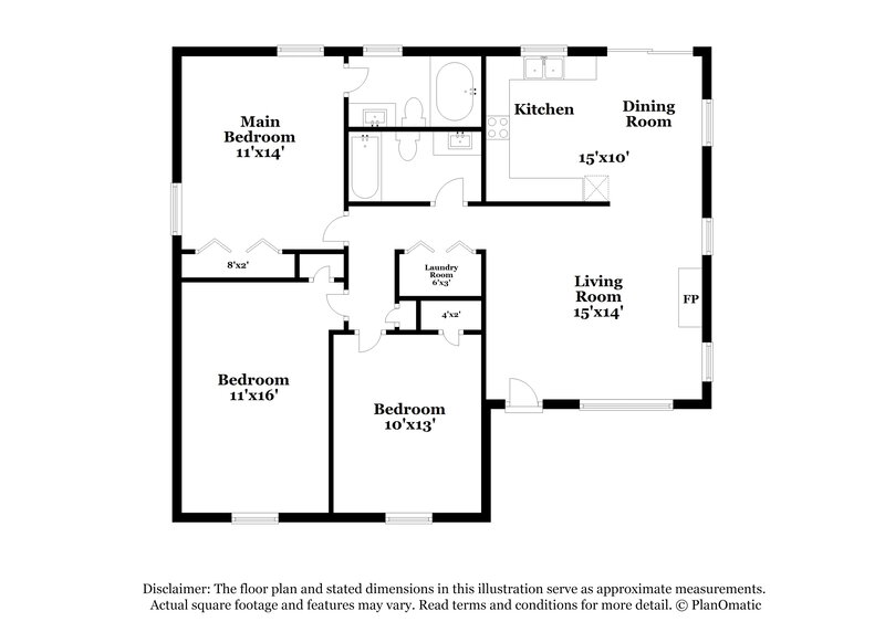 1,715/Mo, 68 Hampton Oaks Dr Hampton, GA 30228 Floorplan View