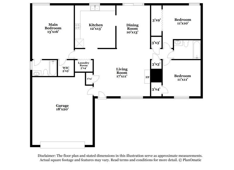 1,815/Mo, 10299 Wisteria Ln Jonesboro, GA 30238 Floor Plan View