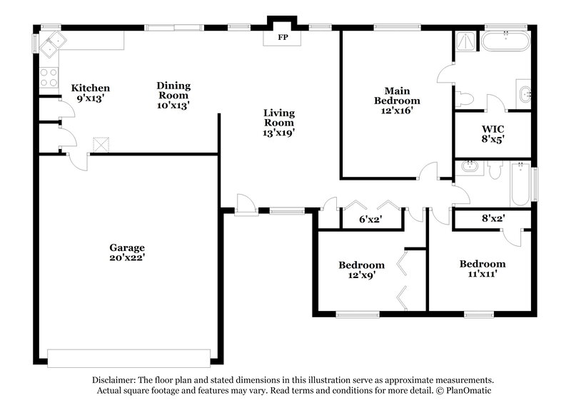 1,650/Mo, 458 Old Tree Dr Jackson, GA 30233 Floorplan View