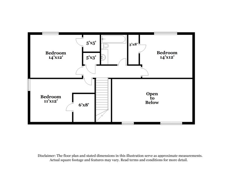 1,875/Mo, 431 Thomas Downs Way Jonesboro, GA 30238 Floor Plan View 2