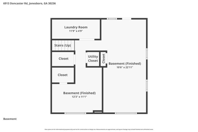 1,655/Mo, 6913 Doncaster Rd Jonesboro, GA 30236 Floorplan View 3