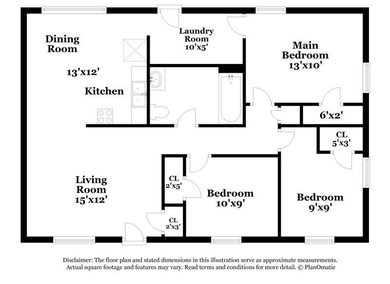 1,260/Mo, 692 Jeb Stuart Dr Jonesboro, GA 30238 Floor Plan View