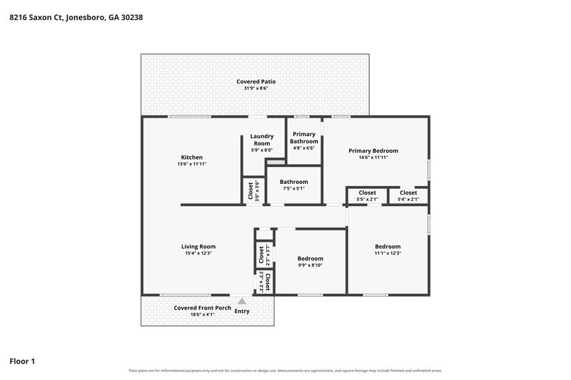 0/Mo, 8216 Saxon Ct Jonesboro, GA 30238 Floor Plan View