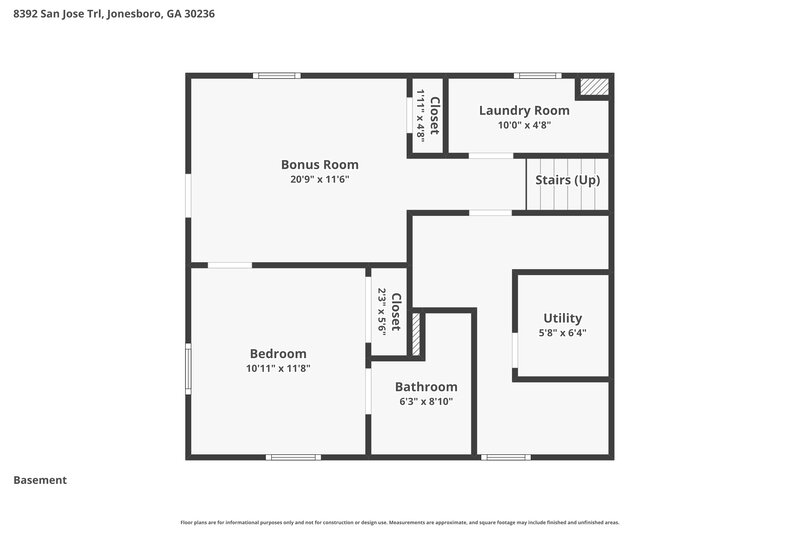 1,785/Mo, 8392 San Jose Trl Jonesboro, GA 30236 Floor Plan View 3