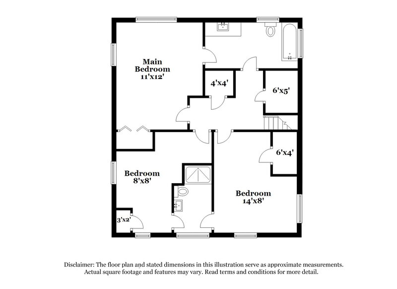 2,380/Mo, 8486 Magnolia Dr Jonesboro, GA 30238 Floor Plan View 3