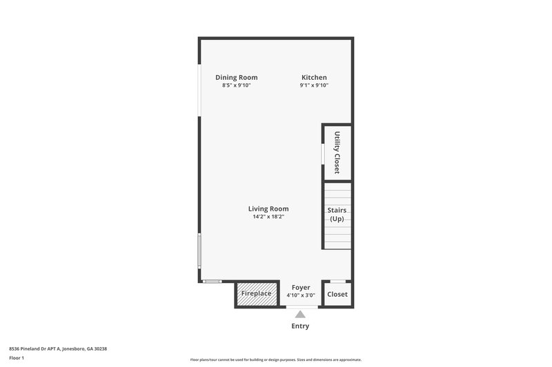 1,175/Mo, 8536 Pineland Dr Unit A Jonesboro, GA 30238 Floorplan View