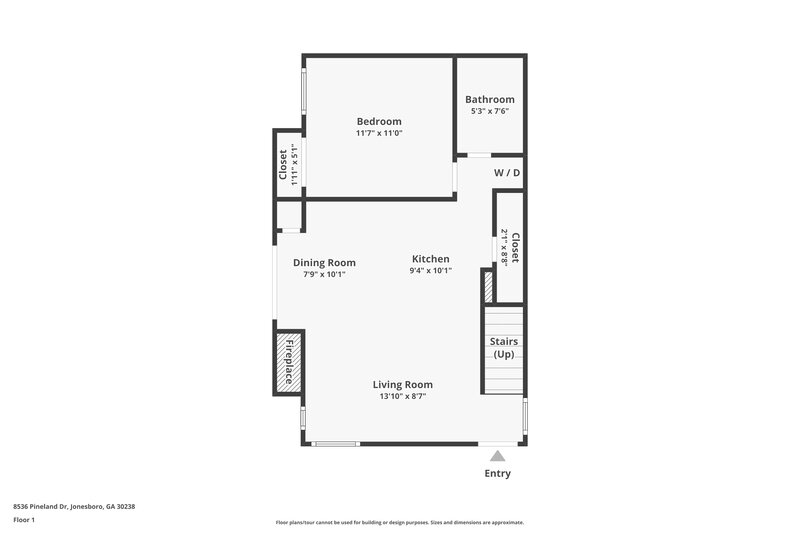 1,090/Mo, 8536 Pineland Dr Unit C Jonesboro, GA 30238 Floorplan View