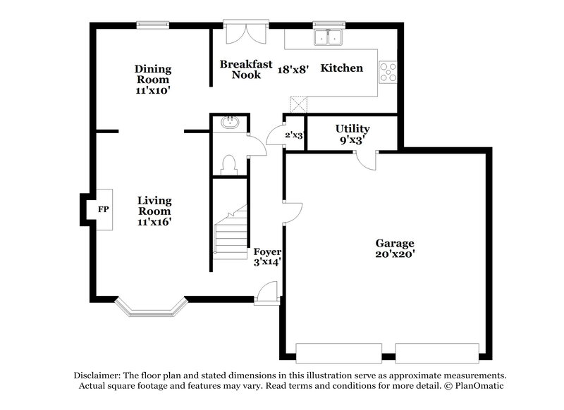 1,890/Mo, 882 Stormy Ln Jonesboro, GA 30238 Floor Plan View