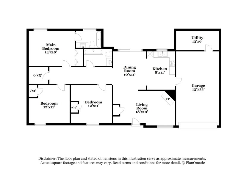 1,610/Mo, 8912 Saddlewood Dr Jonesboro, GA 30238 Floor Plan View