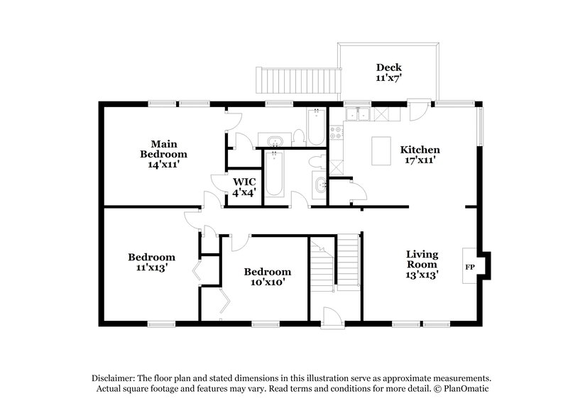 1,850/Mo, 2676 Lantern Trl Lithia Springs, GA 30122 Floorplan View