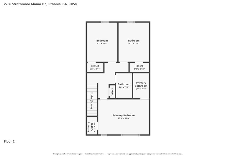 1,675/Mo, 2286 STRATHMOOR MANOR Drive Lithonia, GA 30058 Floor Plan View 2