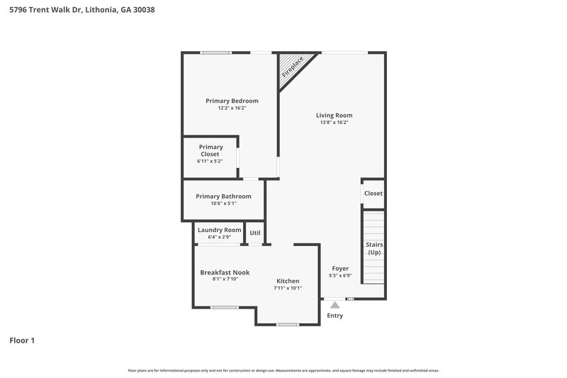 0/Mo, 5796 Trent Walk Dr Lithonia, GA 30038 Floor Plan View