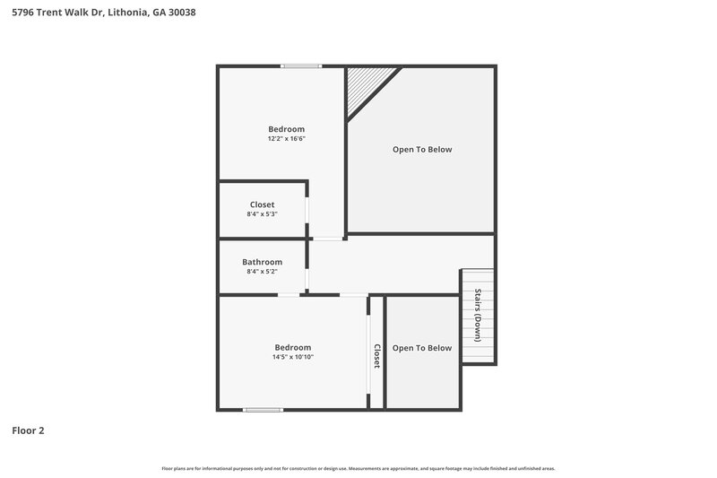 0/Mo, 5796 Trent Walk Dr Lithonia, GA 30038 Floor Plan View 2