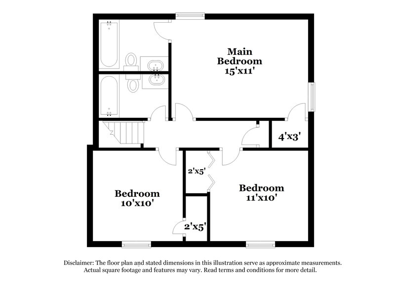 2,380/Mo, 6229 CREEKFORD Lane Lithonia, GA 30058 Floor Plan View 3