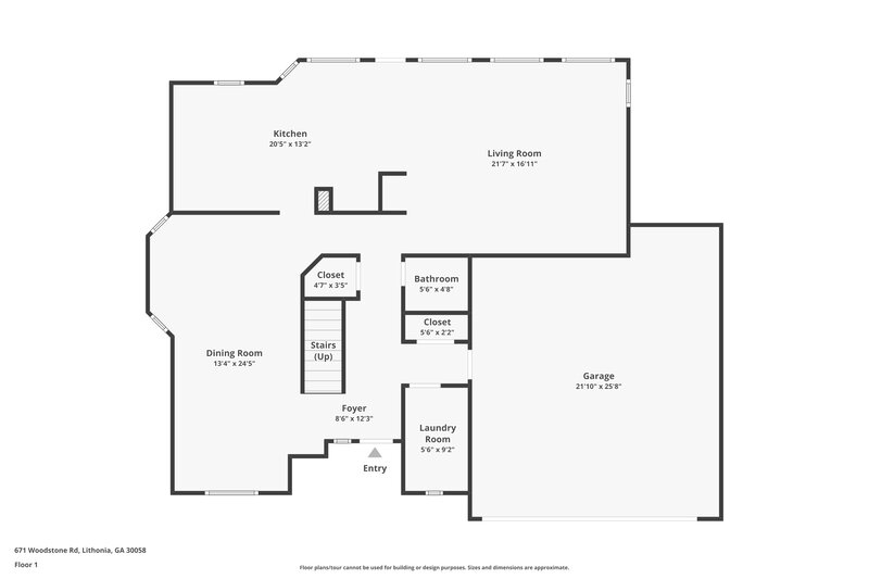 2,365/Mo, 671 Woodstone Rd Lithonia, GA 30058 Floorplan View