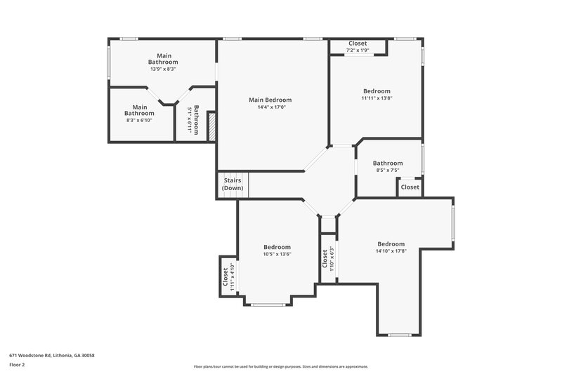 2,365/Mo, 671 Woodstone Rd Lithonia, GA 30058 Floorplan View 2