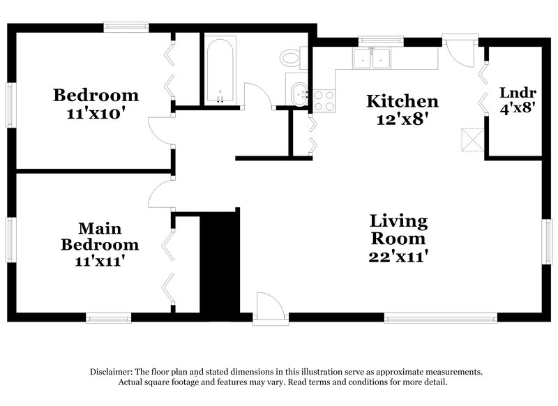 1,780/Mo, 1111 Burbank Cir Marietta, GA 30062 Floor Plan View