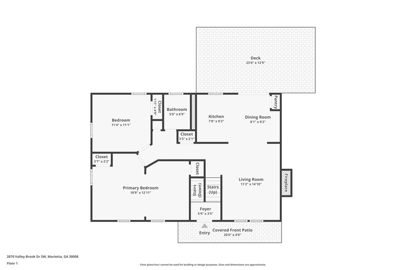 1,875/Mo, 2870 Valley Brook Dr SW Marietta, GA 30008 Floor Plan View