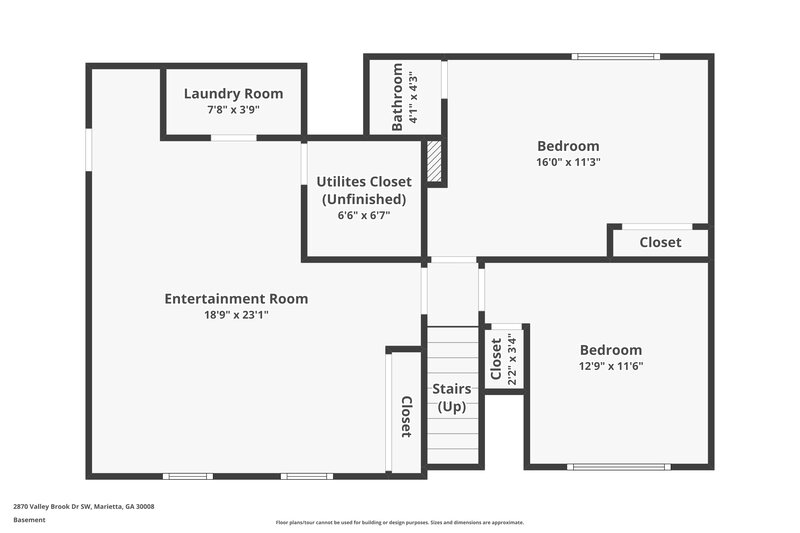 1,875/Mo, 2870 Valley Brook Dr SW Marietta, GA 30008 Floor Plan View 2