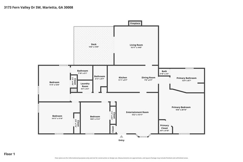 0/Mo, 3173 Fern Valley Drive Marietta, GA 30008 Floor Plan View