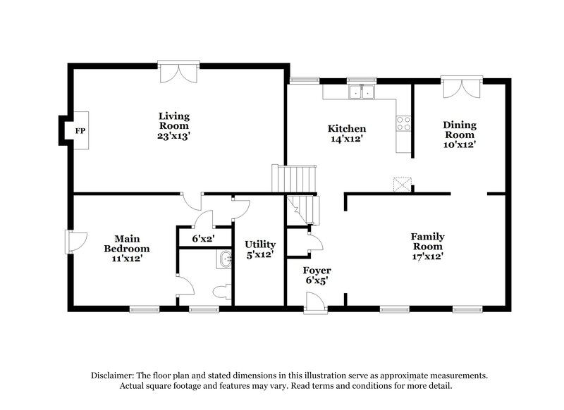 2,870/Mo, 3334 Heatherwood Ln SW Marietta, GA 30008 Floor Plan View