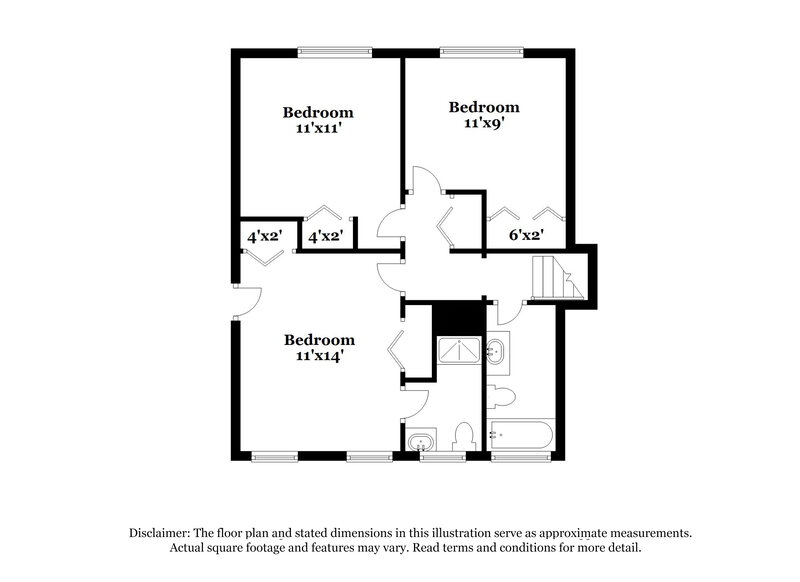 2,870/Mo, 3334 Heatherwood Ln SW Marietta, GA 30008 Floor Plan View 2