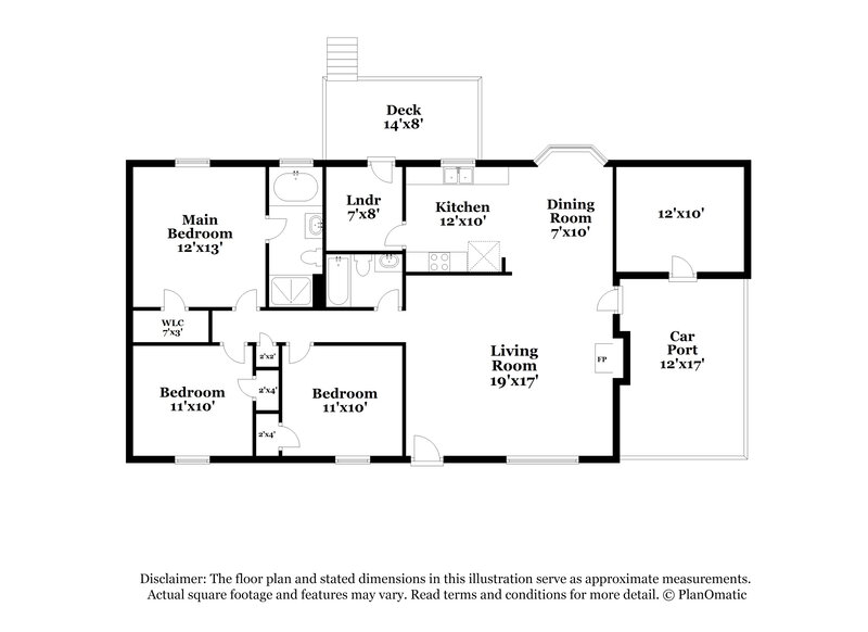 1,500/Mo, 105 Highland Cir McDonough, GA 30253 Floor Plan View