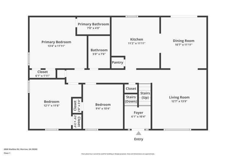 1,645/Mo, 6868 Maddox Road Morrow, GA 30260 Floorplan View