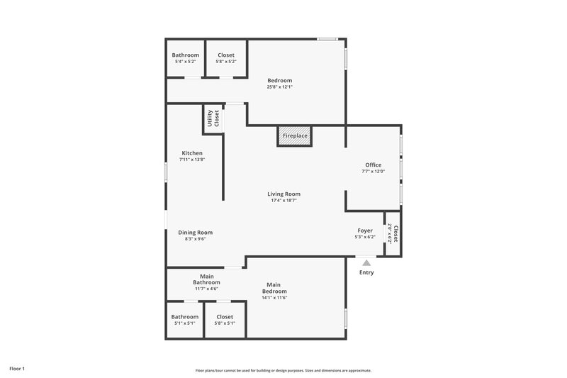 1,555/Mo, 5657 Estates Ct Norcross, GA 30093 Floor Plan View
