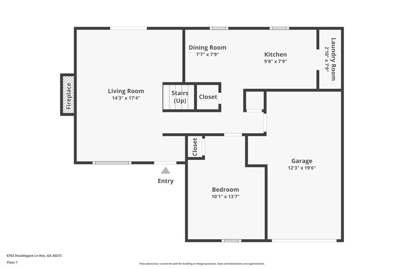 1,675/Mo, 6702 Doublegate Ln Rex, GA 30273 Floor Plan View