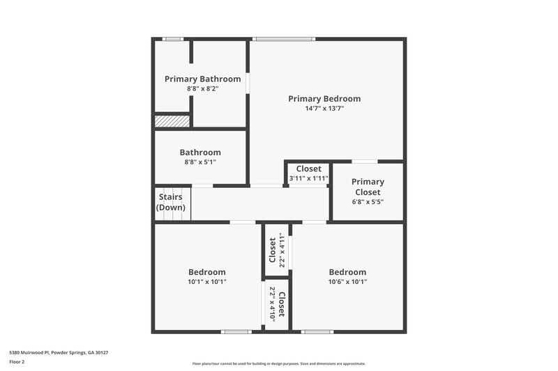 1,815/Mo, 5380 Muirwood Pl Powder Springs, GA 30127 Floor Plan View