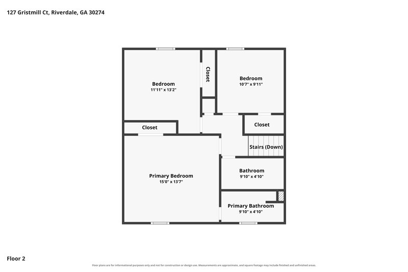 1,780/Mo, 127 Gristmill Ct Riverdale, GA 30274 Floor Plan View 2