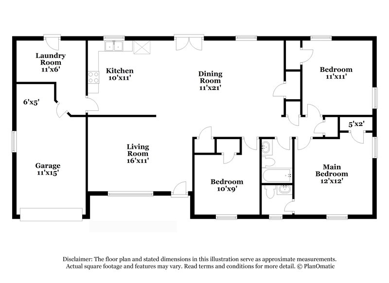1,630/Mo, 246 Bellwood Ln Riverdale, GA 30274 Floor Plan View