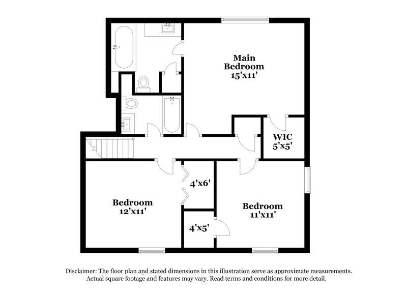 1,860/Mo, 6396 Thornhedge Dr Riverdale, GA 30296 Floorplan View 2