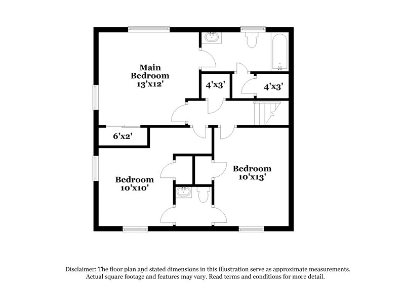 1,635/Mo, 9184 Homewood Dr Riverdale, GA 30274 Floor Plan View