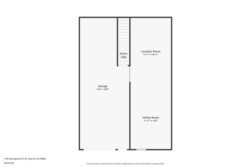 1,580/Mo, 1535 Springwood Dr SE Unit B Smyrna, GA 30080 Floor Plan View