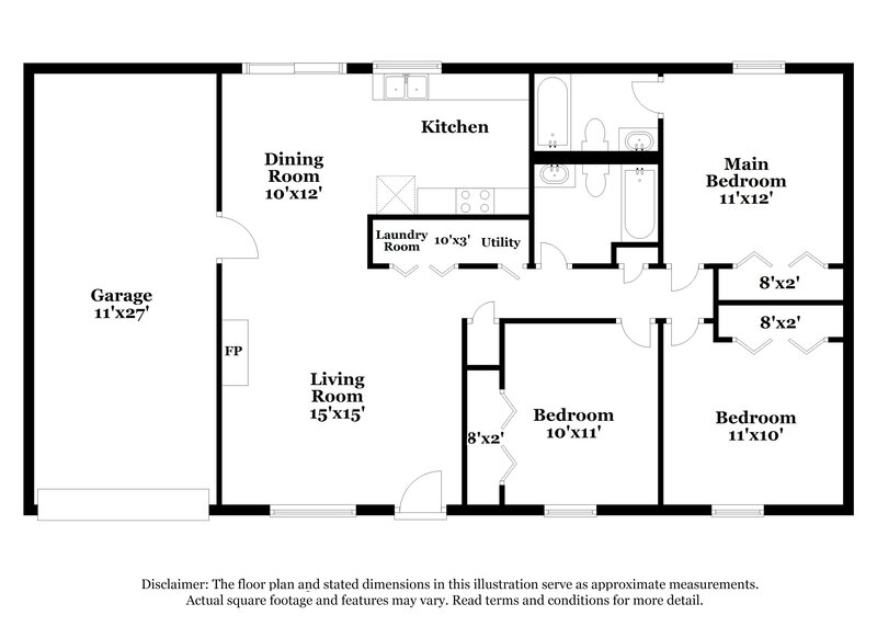 1,575/Mo, 113 Adrian Dr Stockbridge, GA 30281 Floor Plan View
