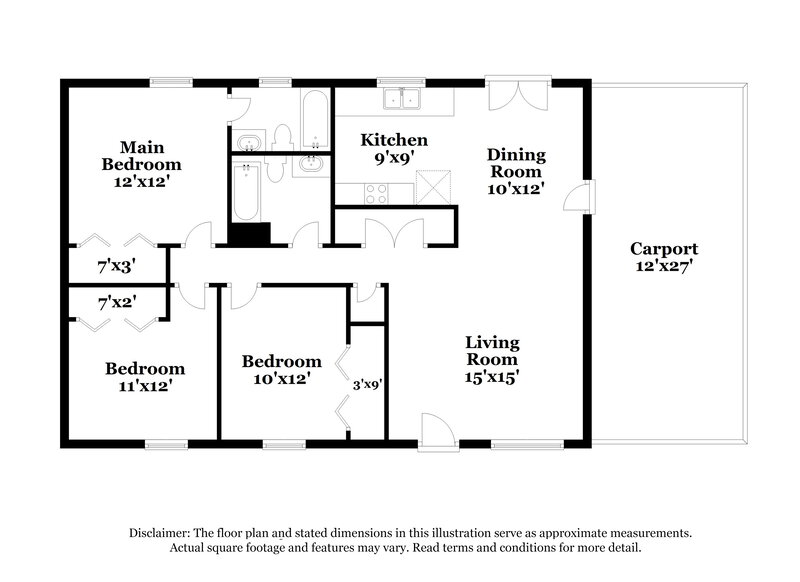 1,740/Mo, 119 Adrian Dr Stockbridge, GA 30281 Floor Plan View
