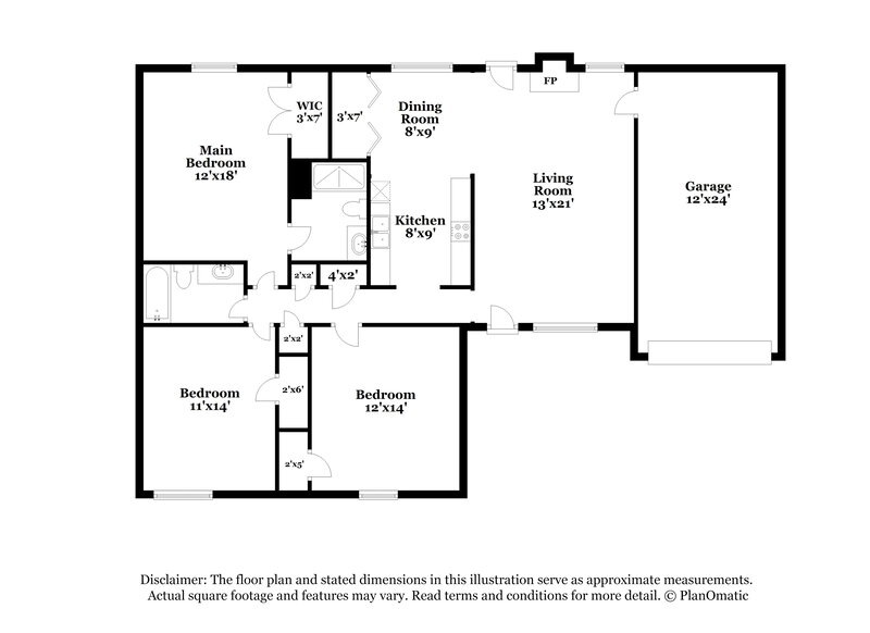 1,725/Mo, 119 Richard Way Stockbridge, GA 30281 Floorplan View