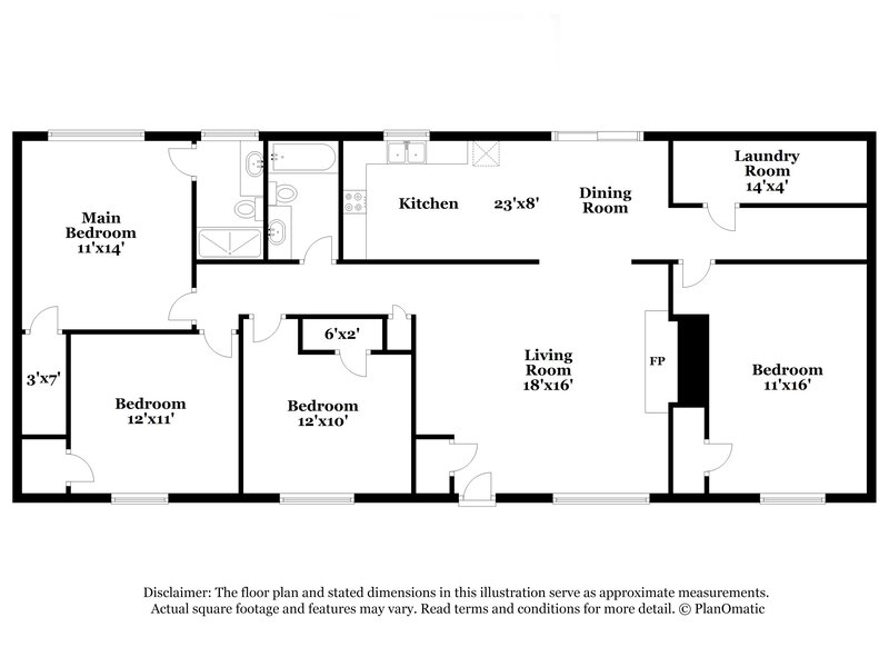 1,675/Mo, 225 Carriage Cir Stockbridge, GA 30281 Floor Plan View