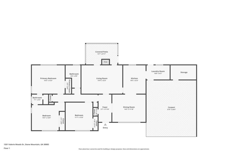 1,685/Mo, 1201 VALERIE WOOD Drive Stone Mountain, GA 30083 Floorplan View