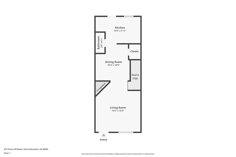 1,810/Mo, 427 Prince of Wales Stone Mountain, GA 30083 Floorplan View