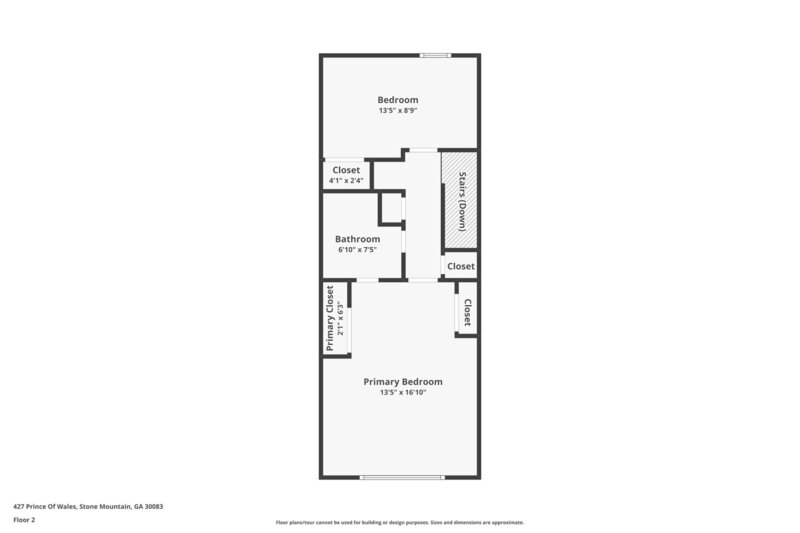 1,810/Mo, 427 Prince of Wales Stone Mountain, GA 30083 Floorplan View 2