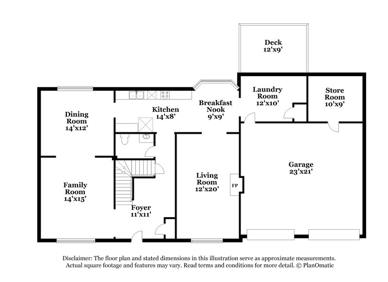 2,295/Mo, 5002 Post Road Ct Stone Mountain, GA 30088 Floor Plan View