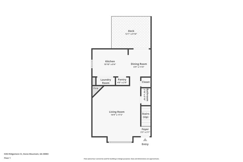 1,670/Mo, 5353 Ridgemere Ct Stone Mountain, GA 30083 Floor Plan View