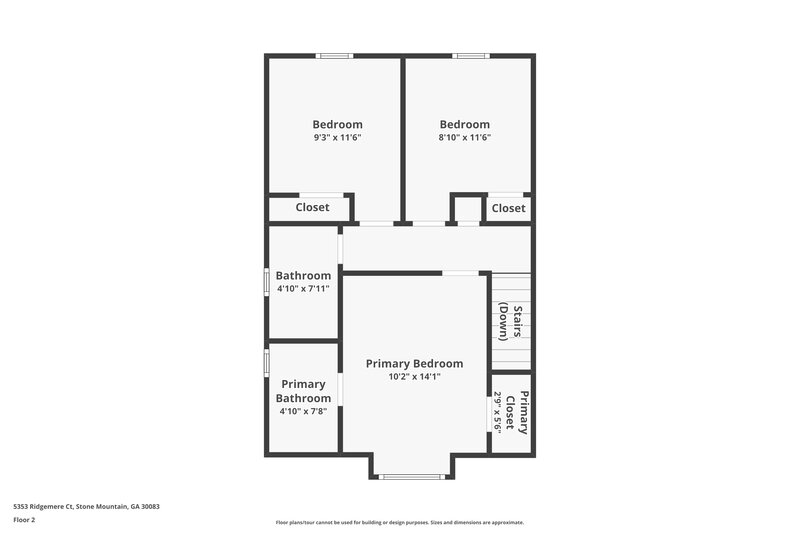 1,670/Mo, 5353 Ridgemere Ct Stone Mountain, GA 30083 Floor Plan View 2