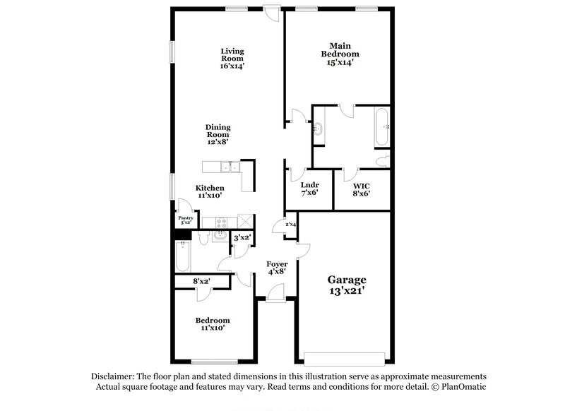 1,865/Mo, 2167 Red Oak Cir Union City, GA 30291 Floor Plan View