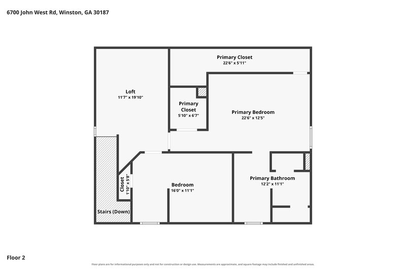 1,740/Mo, 6700 John West Road Winston, GA 30187 Floor Plan View 2