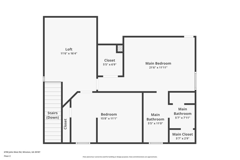 1,560/Mo, 6700 John West Road Winston, GA 30187 Floorplan View 2
