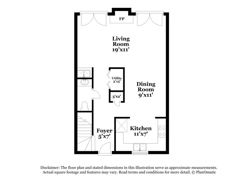 1,470/Mo, 6450 Abercorn St Union City, GA 30291 Floorplan View